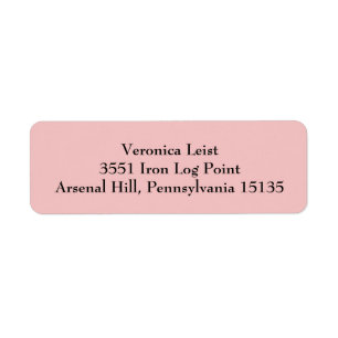 Het Roos van de thee Roze Eenvoudige vlakke Etiket