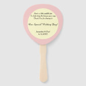 Het Roos van de weddenschap Cream Polka Dots geper Handwaaier (Achterkant)