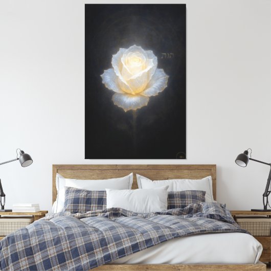 Het Roos van Getuige Canvas Afdruk (Insitu (Slaapkamer))