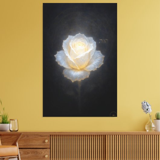 Het Roos van Getuige Canvas Afdruk (Insitu (Woonkamer))