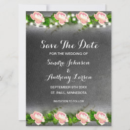 Het Roos van het Chalkboard sparen de Datum Save The Date