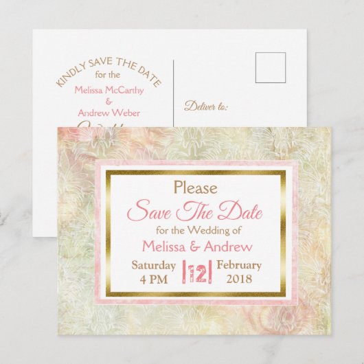 Het Roos van het deeg sparen de Briefkaarten van d (Voorkant / Achterkant)