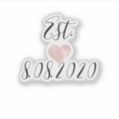 Het Roos van het Hart van het Manuscript van het M Sticker (Voorkant)