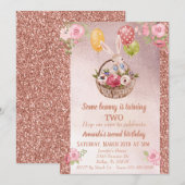 Het Roos van het kind Glitter... wat een vleugje. Kaart (Voorkant / Achterkant)