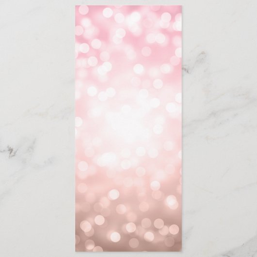 Het Roos van het Menu van de bruiloft Blush Pink G (Achterkant)