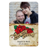 Het Roos van het tattoo sparen de datum Magnet van Magneet (Verticaal)