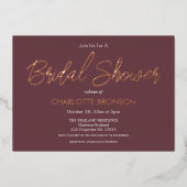 Het Roos van het Vrijgezellenfeest van het Manuscr Folie Uitnodiging (Voorkant)