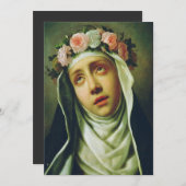 Het Roos van Lima door Francesco de Mura Feestdagenkaart (Voorkant / Achterkant)
