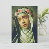 Het Roos van Lima door Francesco de Mura Feestdagenkaart (Staand voorkant)