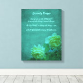 Het Roos van Serenity Prayer Inspirerend Canvas Afdruk (Insitu (Houten vloer))