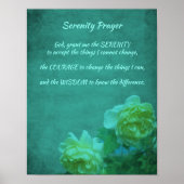 Het Roos van Serenity Prayer Inspirerend Poster (Voorkant)