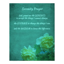 Het Roos van Serenity Prayer Inspirerend