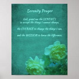 Het Roos van Serenity Prayer Inspirerend Poster