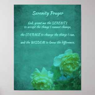Het Roos van Serenity Prayer Inspirerend Poster