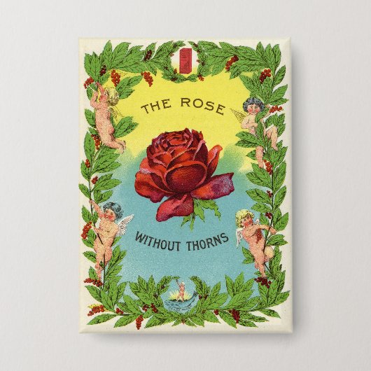  het Roos zonder doornen cherubs Button (Voorkant)