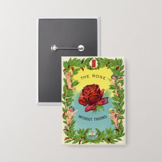 het Roos zonder doornen cherubs Button (Voorkant / Achterkant)
