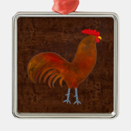 Het rooster 2009 metalen ornament (Voorkant)