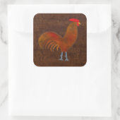 Het rooster 2009 vierkante sticker (Tas)