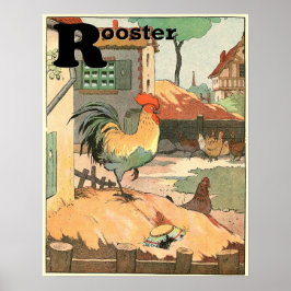 Het Rooster Storybook-alfabet Poster