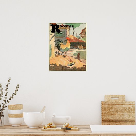 Het Rooster Storybook-alfabet Poster (Keuken)
