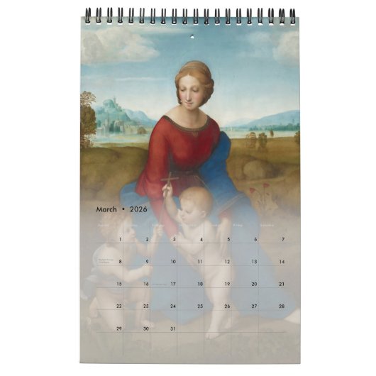 Het rooster van de renaissance masters kalender (Mar 2026)