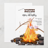 Het roosteren van marshmallows kaart (Voorkant / Achterkant)