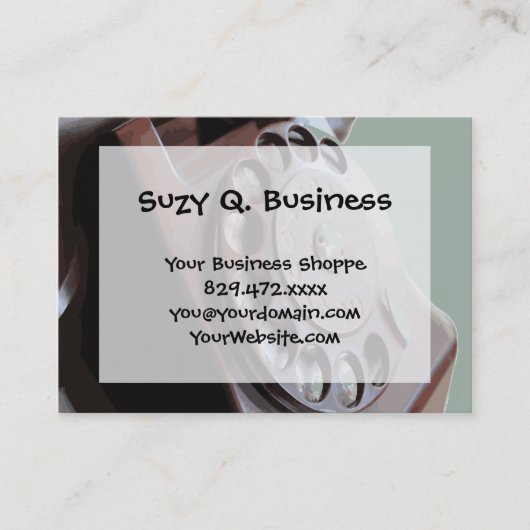 Het Rotary Ontwerp van de Telefoon van de Telefoon Visitekaartje (Voorkant)