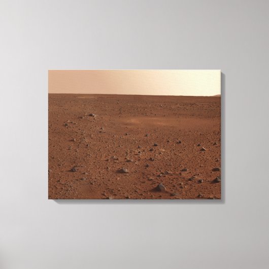 Het rotsachtige oppervlak van Mars Canvas Afdruk (Voorkant)
