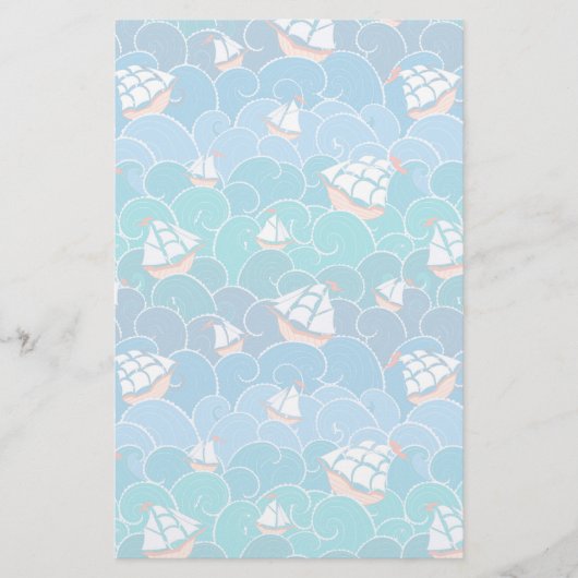 Het rotsachtige Patroon van het Zee Briefpapier (Voorkant)