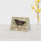 Het rouwen het Wenskaart van de Vlinder van de Kaart (Gele Bloem)