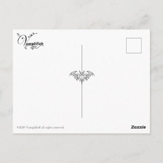 Het Rouwen van Vamplified het Briefkaart van de (Achterkant)
