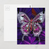 Het Royal Butterfly-effect - Sapphire & Amethyst Briefkaart (Voorkant / Achterkant)