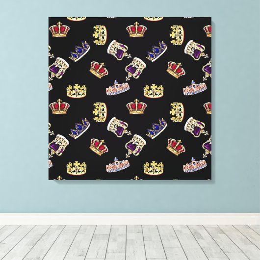 Het Royal Crowns Canvas (Insitu (Houten vloer))