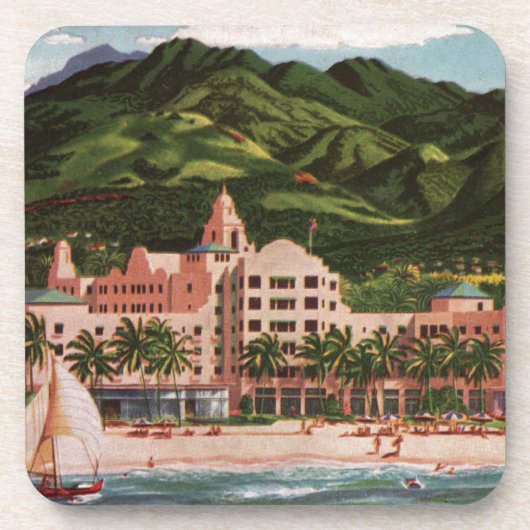 Het Royal Hawaiian Hotel Bier Onderzetter (Voorkant)