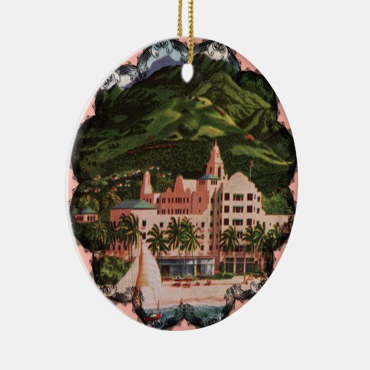 Het Royal Hawaiian Hotel Keramisch Ornament (Rechts)
