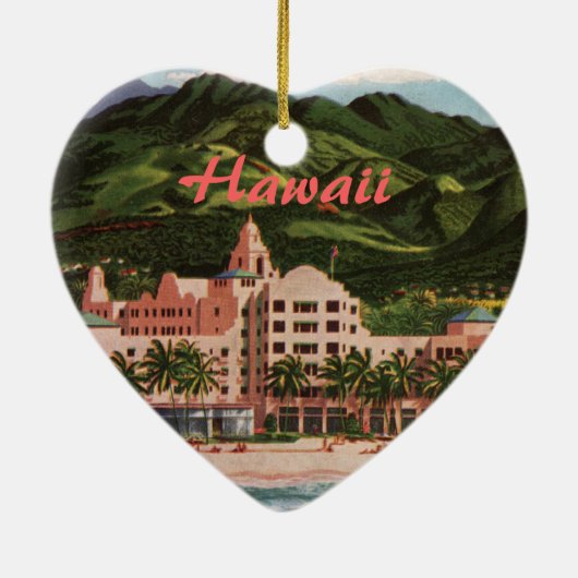 Het Royal Hawaiian Hotel Keramisch Ornament (Achterkant)