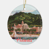 Het Royal Hawaiian Hotel Keramisch Ornament (Links)
