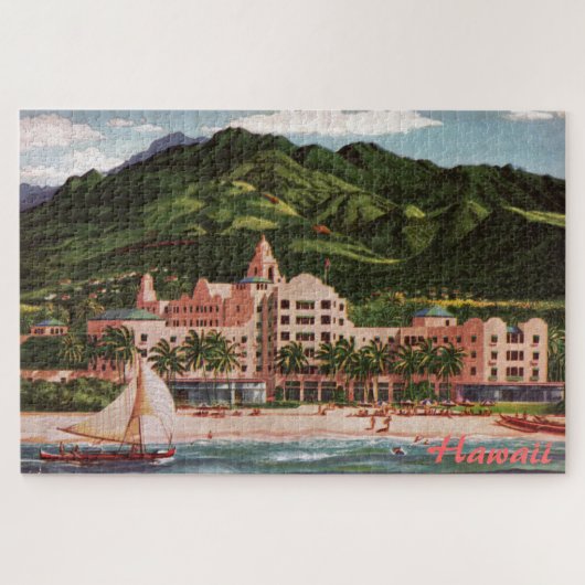 Het Royal Hawaiian Hotel Large Puzzle Legpuzzel (Horizontaal)