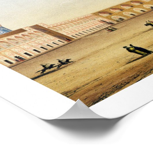 Het Royal Palace en de Mesdjid-i-Shah, Isfahan, Poster (Hoek)