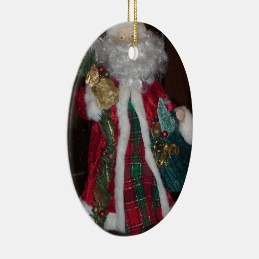 Het Royal Plaid Santa Collectie. Keramisch Ornament (Rechts)