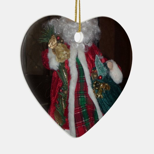 Het Royal Plaid Santa Collectie. Keramisch Ornament (Rechts)