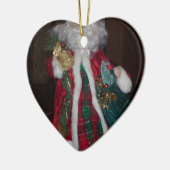 Het Royal Plaid Santa Collectie. Keramisch Ornament (Links)