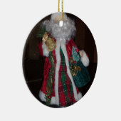 Het Royal Plaid Santa Collectie. Keramisch Ornament (Rechts)