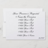 Het Royal Princess Feest - SRF Kaart (Achterkant)