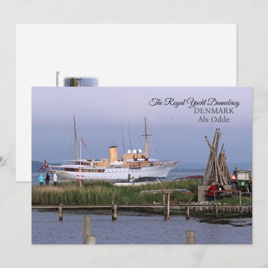 Het Royal Yacht Dannebrog Wenskaart! Feestdagenkaart (Voorkant / Achterkant)