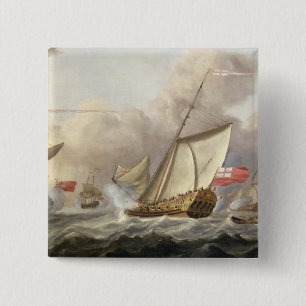 Het Royal Yacht "Mary" ruilt de salutes uit Vierkante Button 5,1 Cm