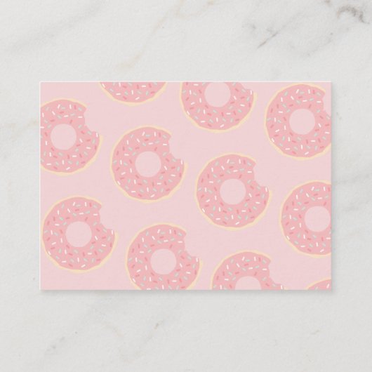 Het roze Baby shower van de Doughnut te brengen Informatiekaartje (Achterkant)