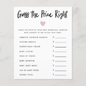 Het roze Baby shower van het Heart Meisje denkt da (Voorkant)