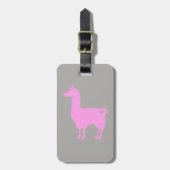 Het roze Bagagelabel van de Lama (Voorkant verticaal)
