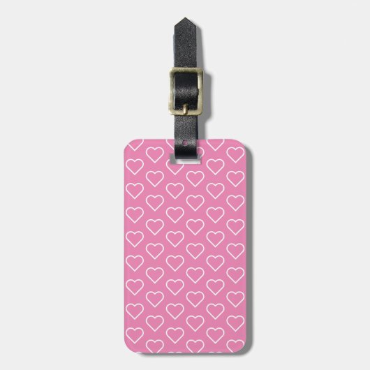Het Roze Bagagelabel van het hart - de Kleuren van (Voorkant verticaal)